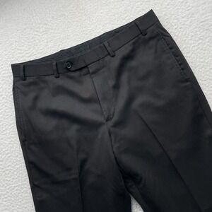 Brooks Brothers Dress Pants Mens 34x32 (Tag 34x30) Black Wool Madison Fit Flat